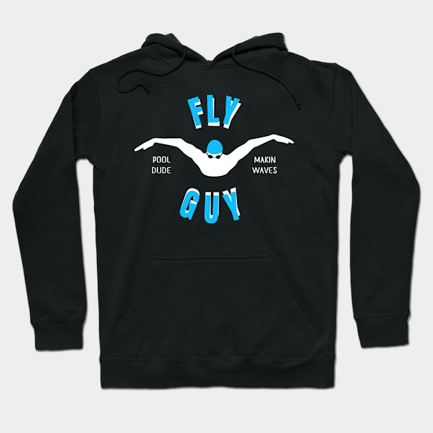 Mens Butterfly Fly Guy Swimmer Swimming Fan Gift Hoodie by atomguy